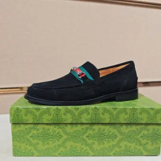 Gucci Horsebit 1955 काले हरे मौरी लोफर बकल