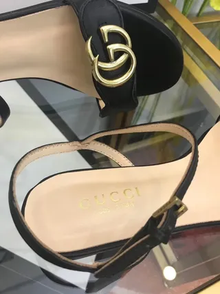 Gucci Horsebit 1955 Black Leather Gladiator Sandals 2