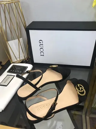 Gucci Horsebit 1955 Black Leather Gladiator Sandals 3