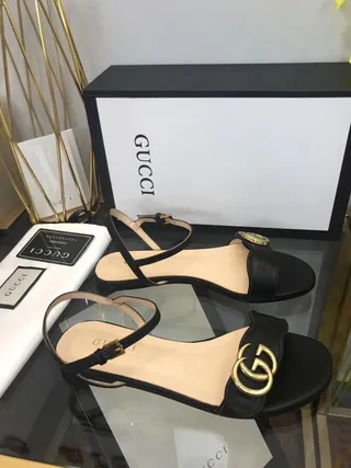 Gucci Horsebit 1955 Black Leather Gladiator Sandals 4