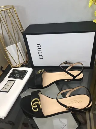 Gucci Horsebit 1955 Black Leather Gladiator Sandals 5