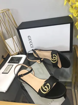 Gucci Horsebit 1955 Black Leather Gladiator Sandals 6