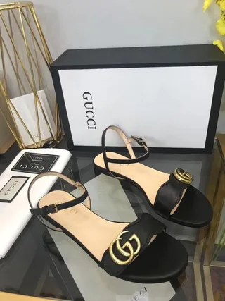 Gucci Horsebit 1955 Black Leather Gladiator Sandals 9