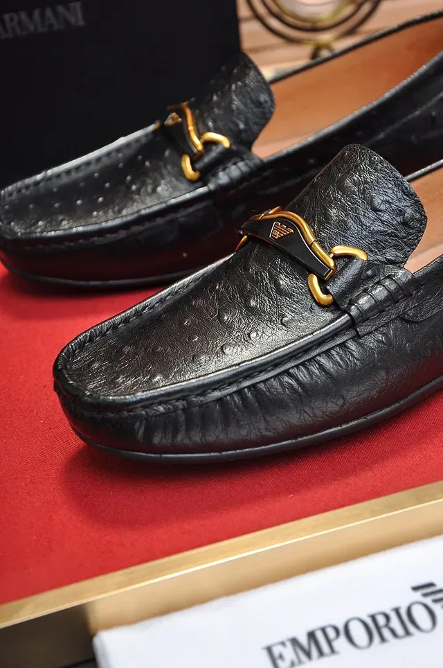 Gucci Horsebit 1955 Black Ostrich Leather Loafer 3