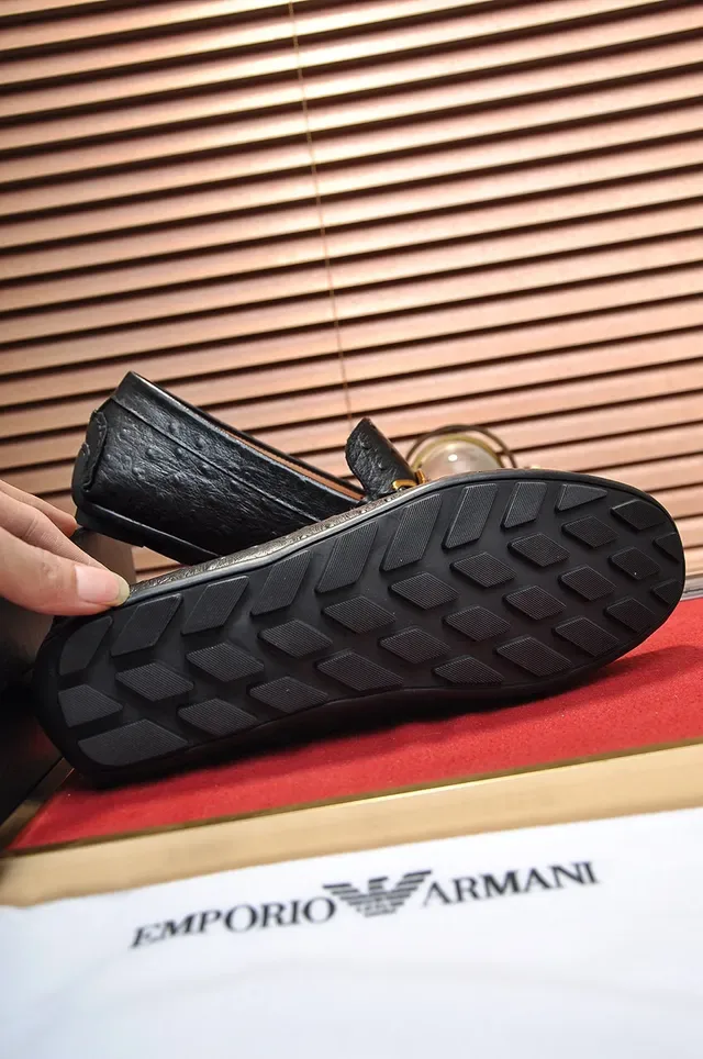 Gucci Horsebit 1955 Black Ostrich Leather Loafer 4