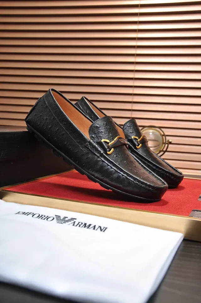 Gucci Horsebit 1955 Black Ostrich Leather Loafer 5