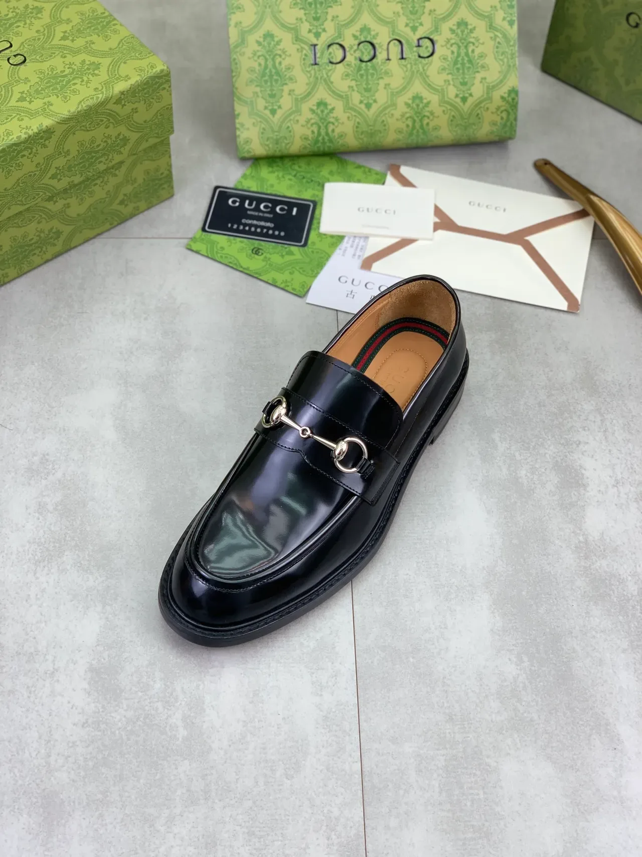 Gucci Horsebit 1955 Black Patent Leather Loafers 4