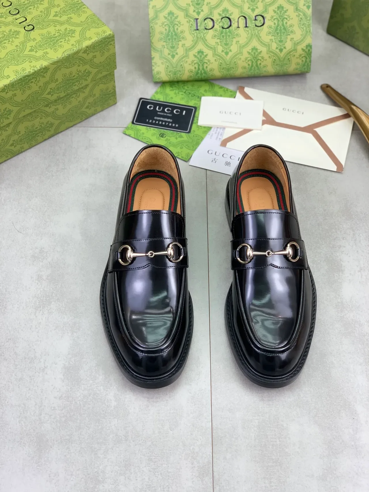 Gucci Horsebit 1955 Black Patent Leather Loafers 5