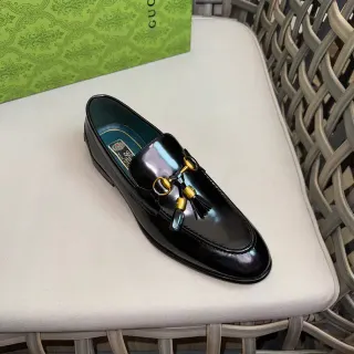 Gucci Horsebit 1955 Black Patent Leather Tassel Loafers