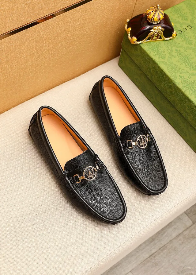 Gucci Horsebit 1955 Black Pebbled Leather Loafer 2