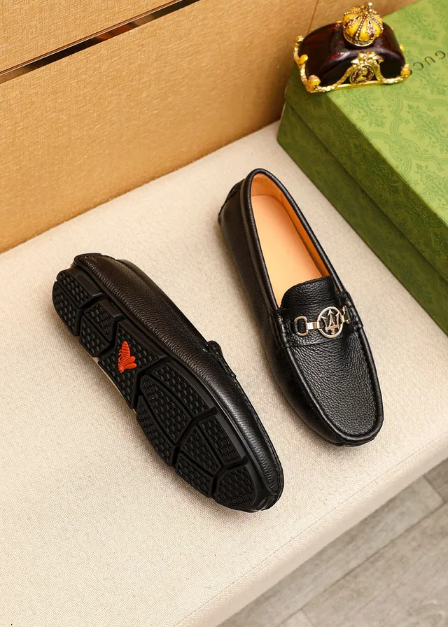 Gucci Horsebit 1955 Black Pebbled Leather Loafer 3