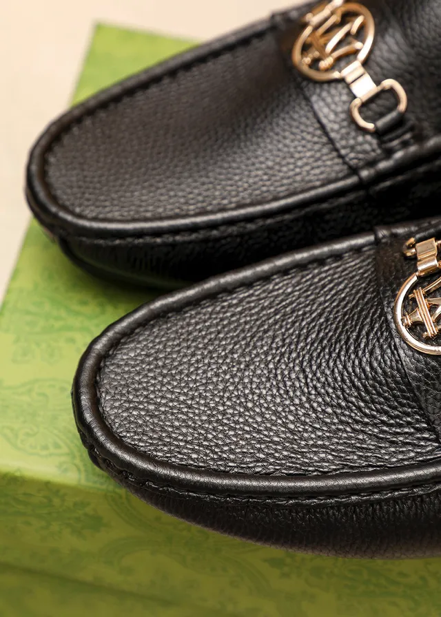 Gucci Horsebit 1955 Black Pebbled Leather Loafer 6