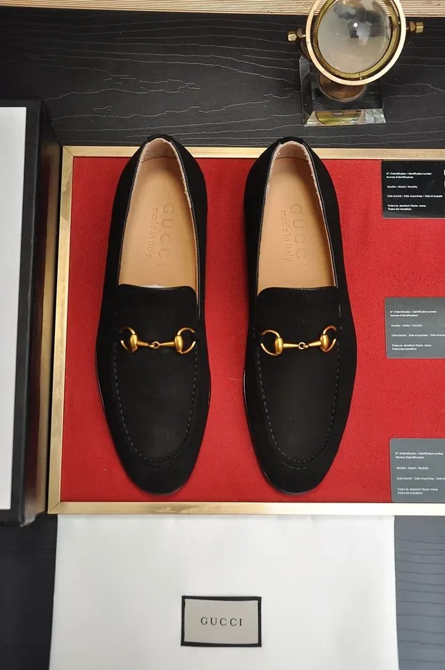 Gucci Horsebit 1955 Black Suede Loafers 5
