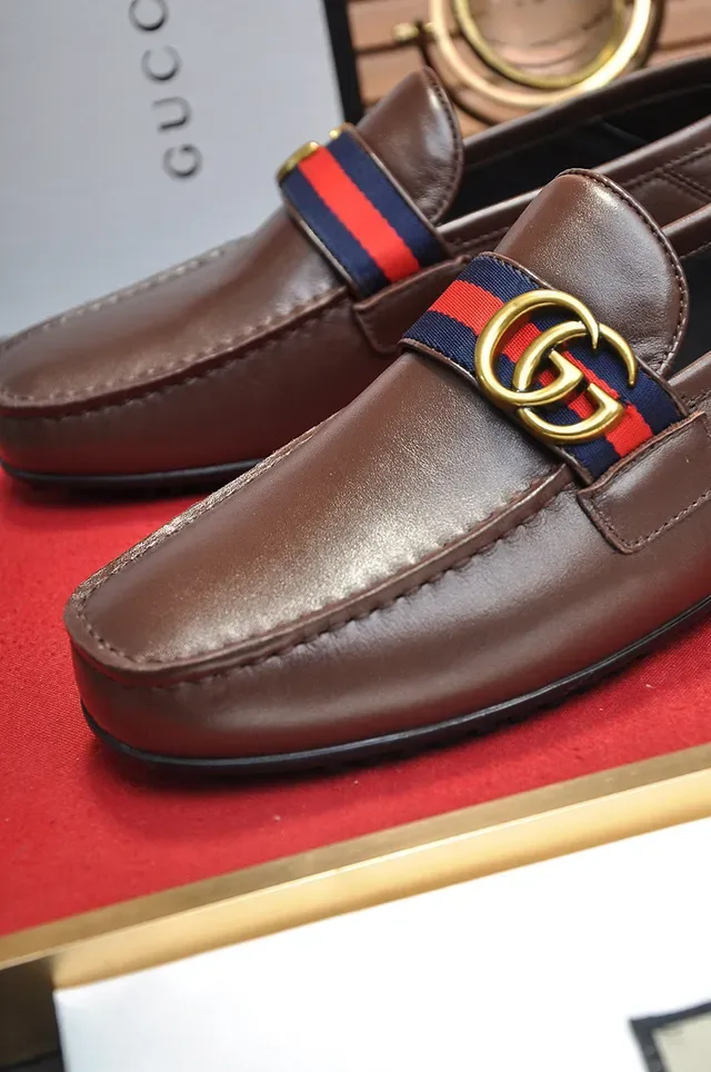 Gucci Horsebit 1955 Brown Leather Web Strap Loafer 3