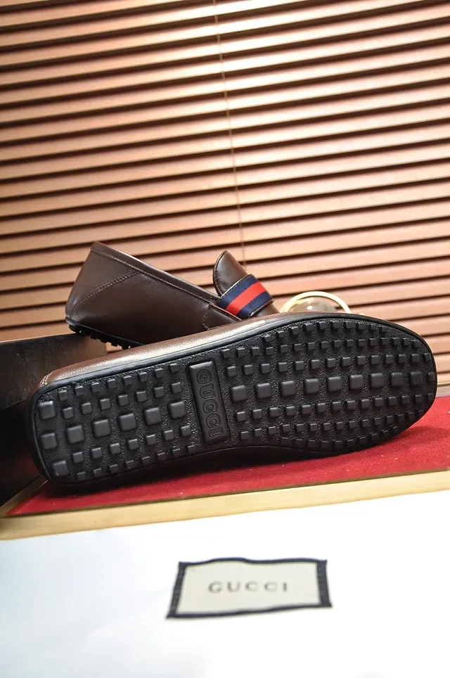 Gucci Horsebit 1955 Brown Leather Web Strap Loafer 4
