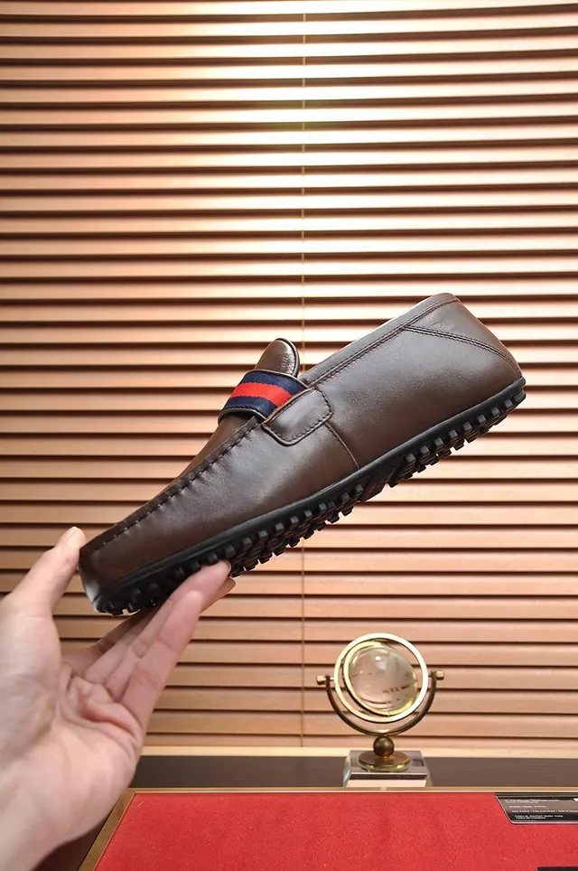 Gucci Horsebit 1955 Brown Leather Web Strap Loafer 5