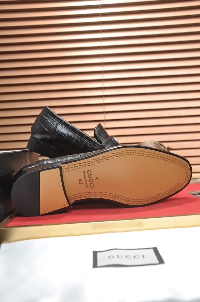 Gucci Horsebit 1955 Crocodile-Embossed Leather Loafers 3
