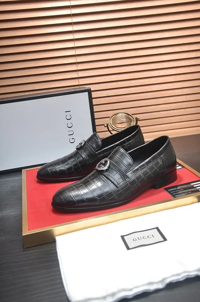 Gucci Horsebit 1955 Crocodile-Embossed Leather Loafers 4