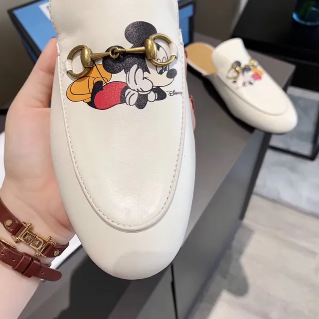 Gucci Horsebit 1955 Disney Mickey Mouse Print Leather Loafer 4