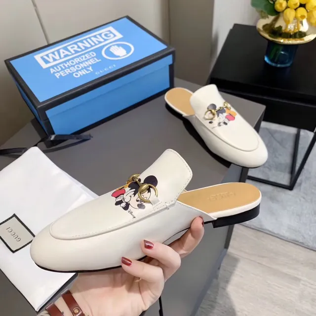Gucci Horsebit 1955 Disney Mickey Mouse Print Leather Loafer 6