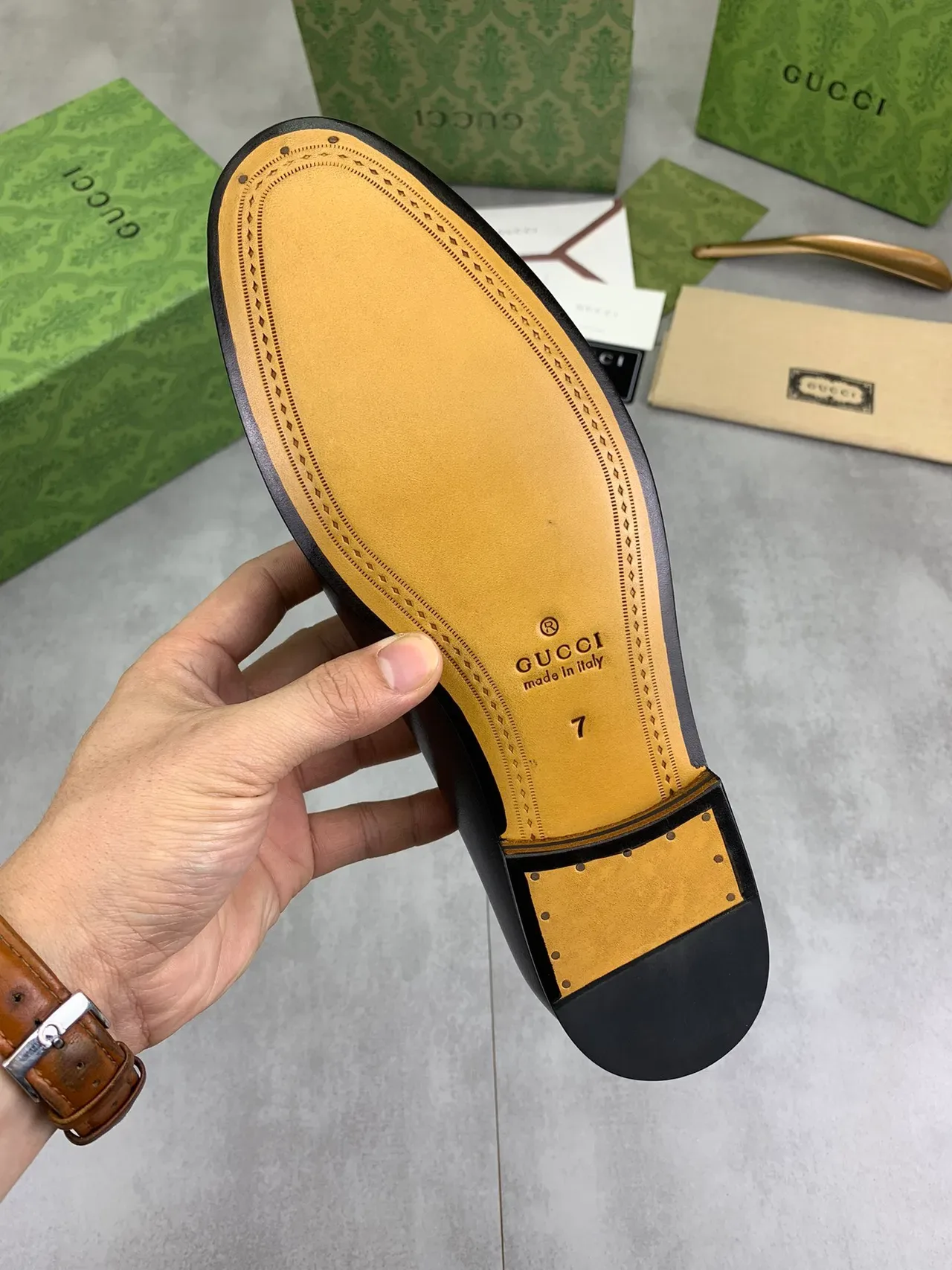 Gucci Horsebit 1955 Embossed GG Black Leather Loafers 3