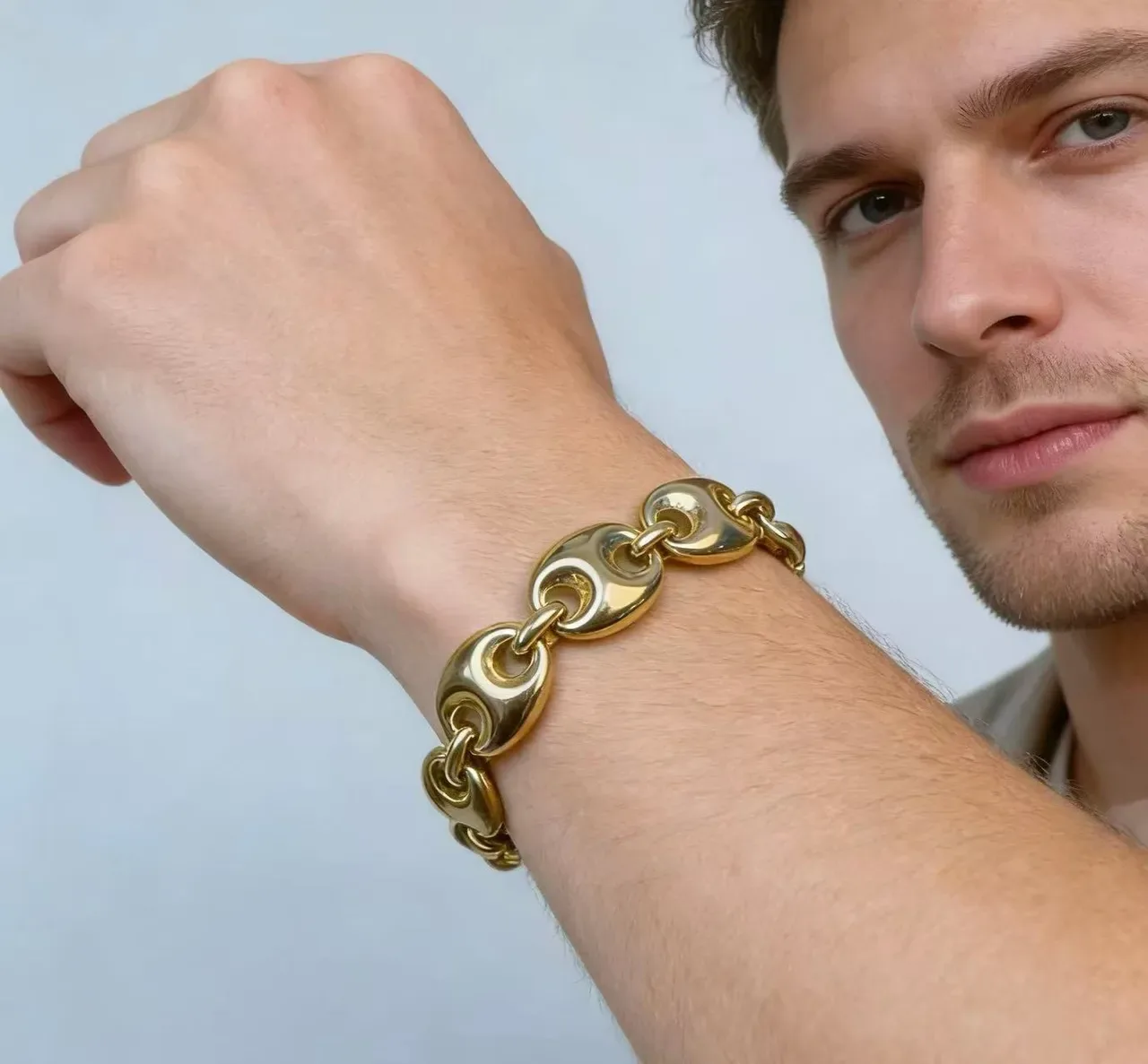 Gucci Horsebit 1955 Gold-Tone Interlocking Oval Link Bracelet 5