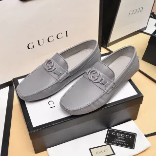 Gucci Horsebit 1955 灰色皮革乐福鞋