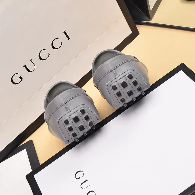 Gucci Horsebit 1955 Gray Leather Loafers 2