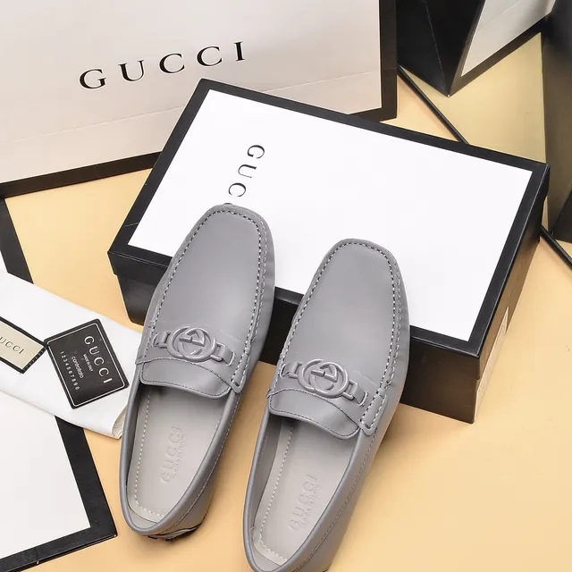 Gucci Horsebit 1955 Gray Leather Loafers 3