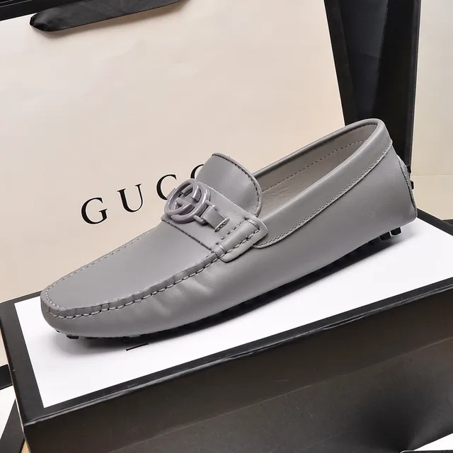 Gucci Horsebit 1955 Gray Leather Loafers 5