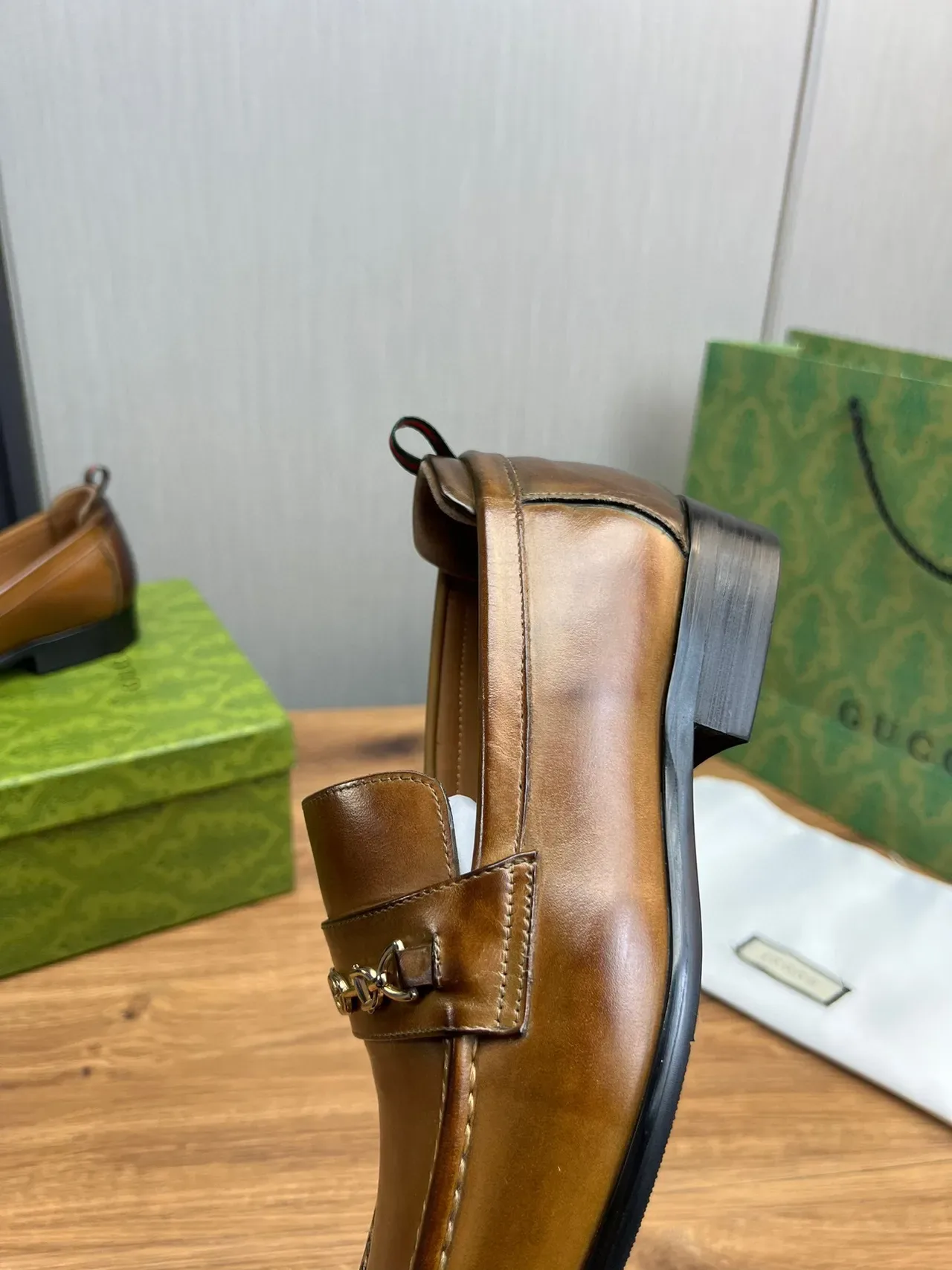 Gucci Horsebit 1955 Loafer Tan Leather Horsebit Buckle Loafers 9
