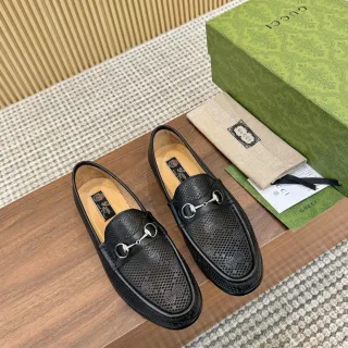 Gucci Horsebit 1955 Perforated Leather Loafers