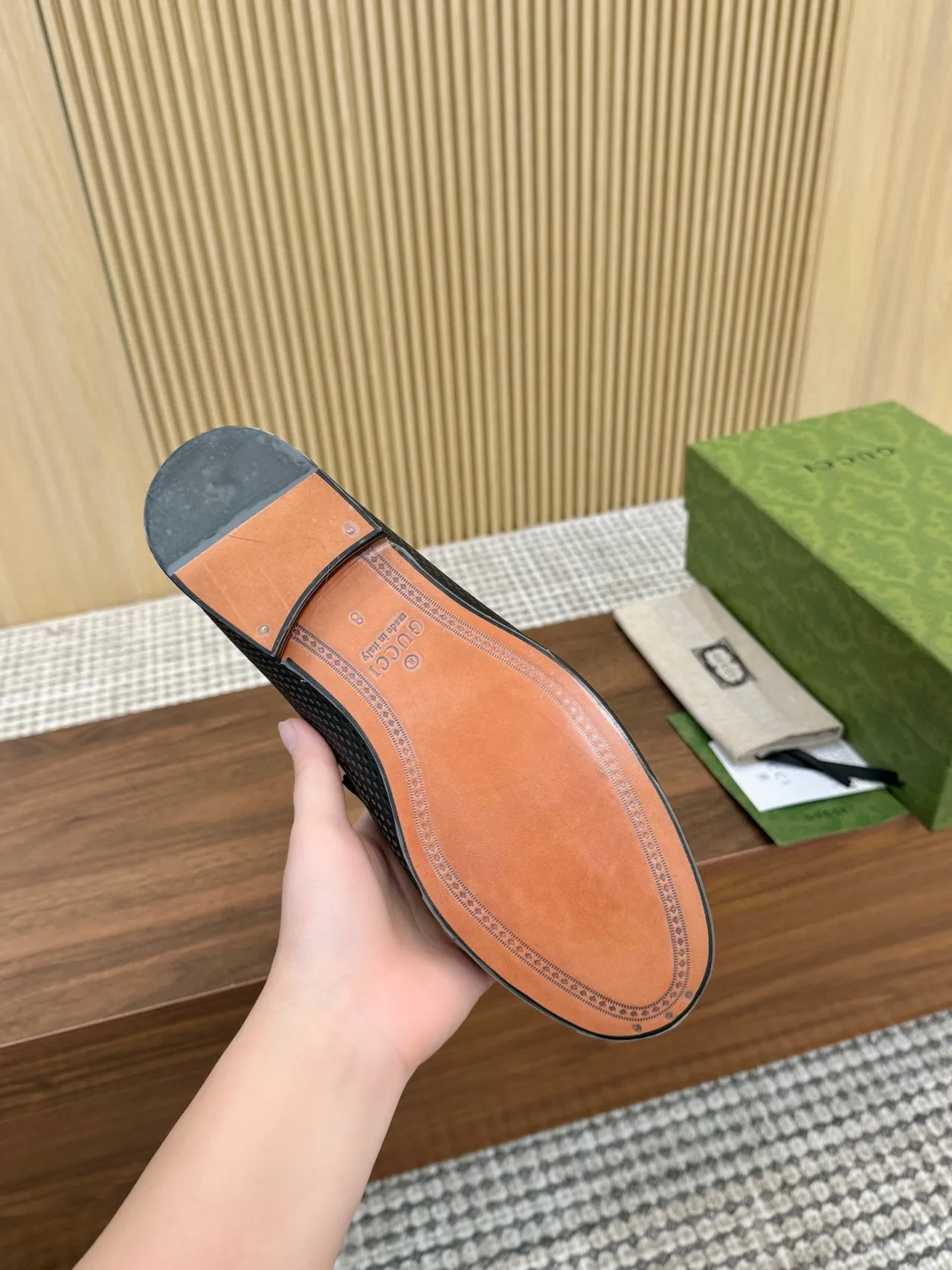Gucci Horsebit 1955 mocassins en cuir perforés 9