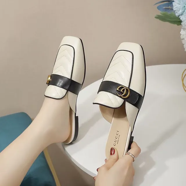 Gucci Horsebit 1955 Loafers matelassés crème et noir 4