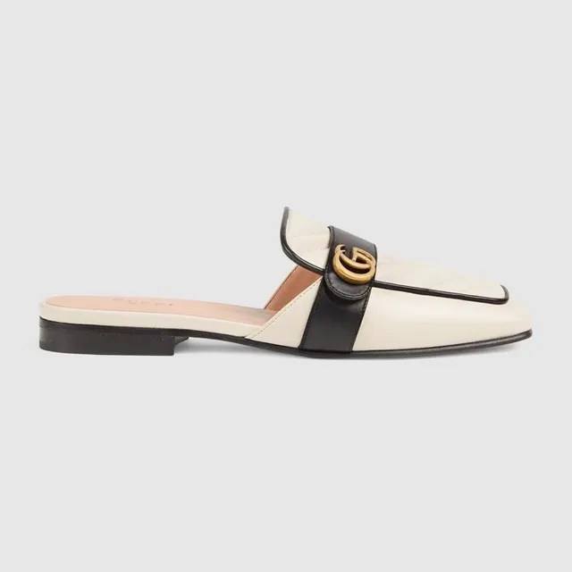 Gucci Horsebit 1955 Loafers matelassés crème et noir 5