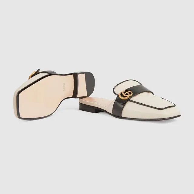 Gucci Horsebit 1955 Loafers matelassés crème et noir 7