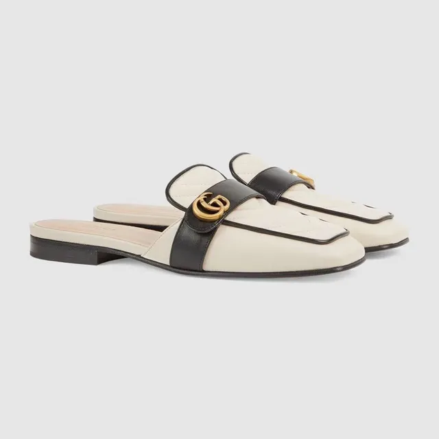 Gucci Horsebit 1955 Loafers matelassés crème et noir 8
