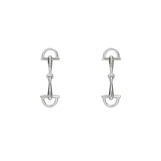 Gucci Horsebit 1955 Silver Motif Polished Metal Earrings