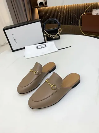Gucci Horsebit 1955 Mocassins en Cuir Taupe 7