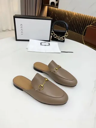 Gucci Horsebit 1955 Mocassins en Cuir Taupe 8