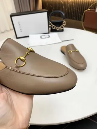 Gucci Horsebit 1955 Mocassins en Cuir Taupe 9