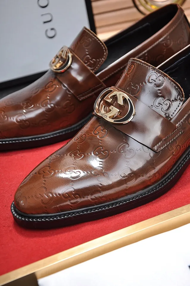 Gucci Horsebit Mocassin Marron Monogramme Cuir Mocassin 2