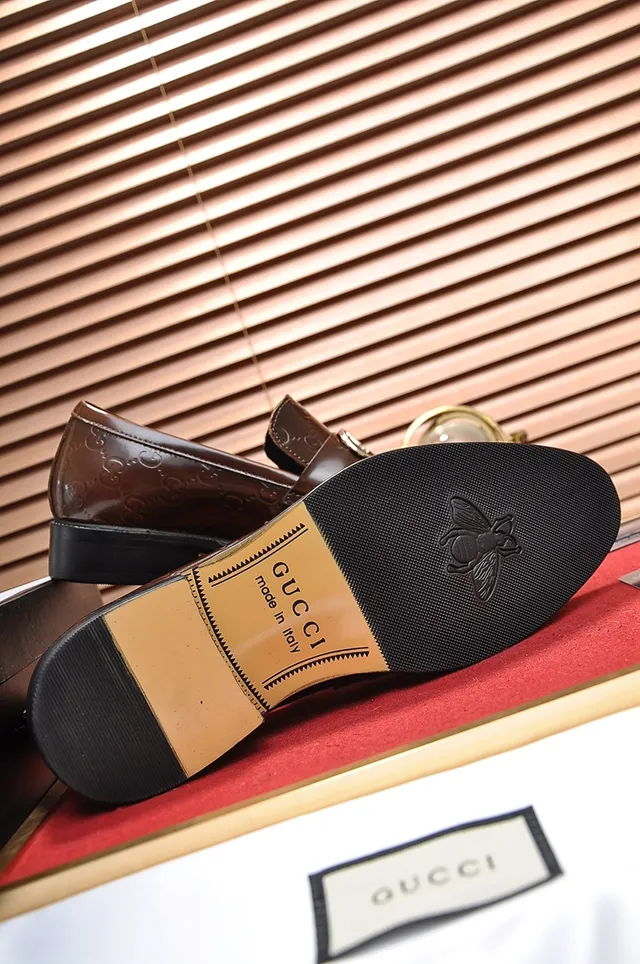 Gucci Horsebit Mocassin Marron Monogramme Cuir Mocassin 3