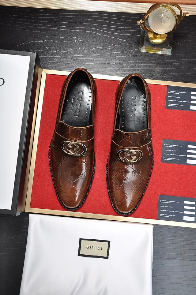 Gucci Horsebit Mocassin Marron Monogramme Cuir Mocassin 5
