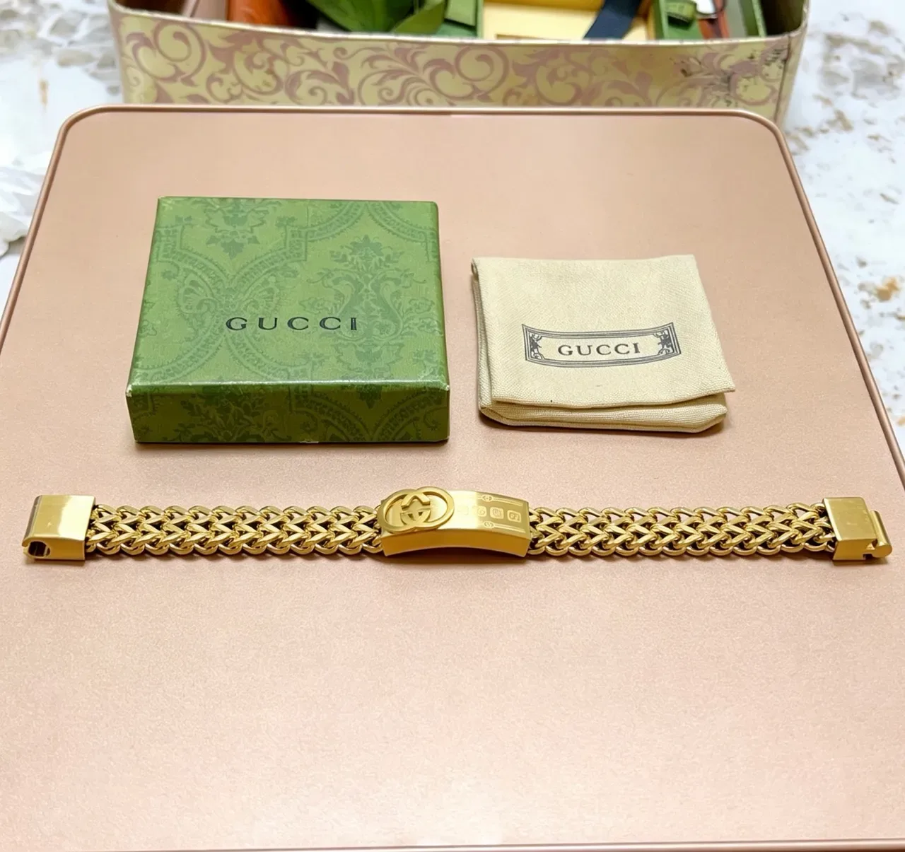 Gucci Iconic Chain Interlocking G Gold Bracelet 2