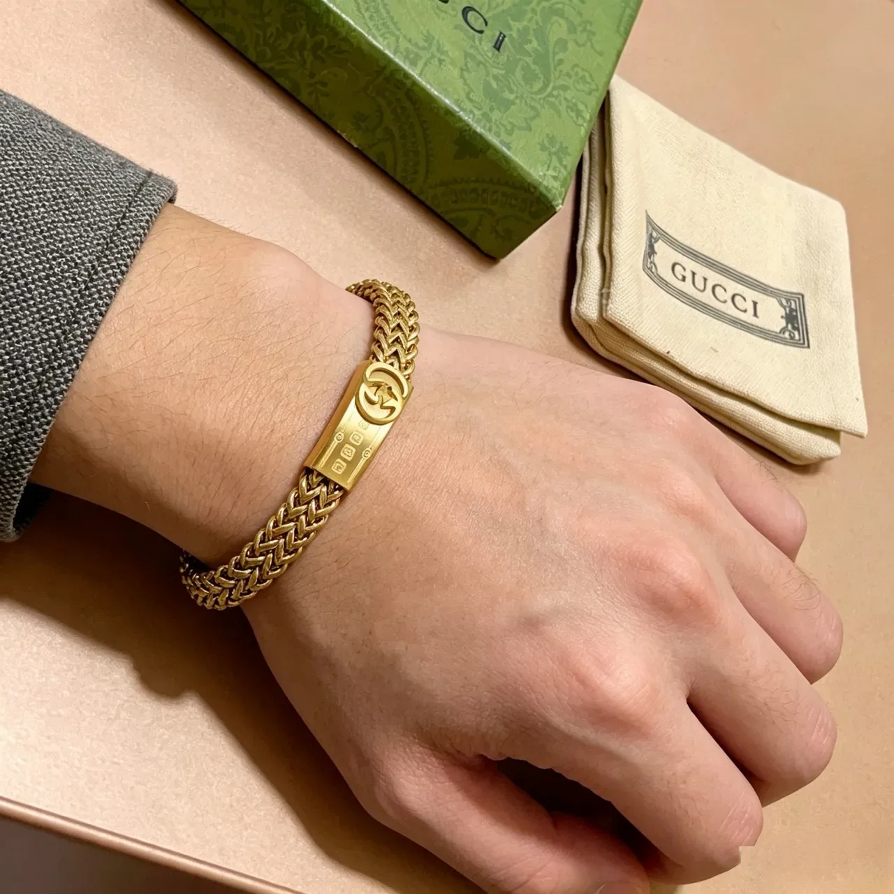 Gucci Iconic Chain Interlocking G Gold Bracelet 3