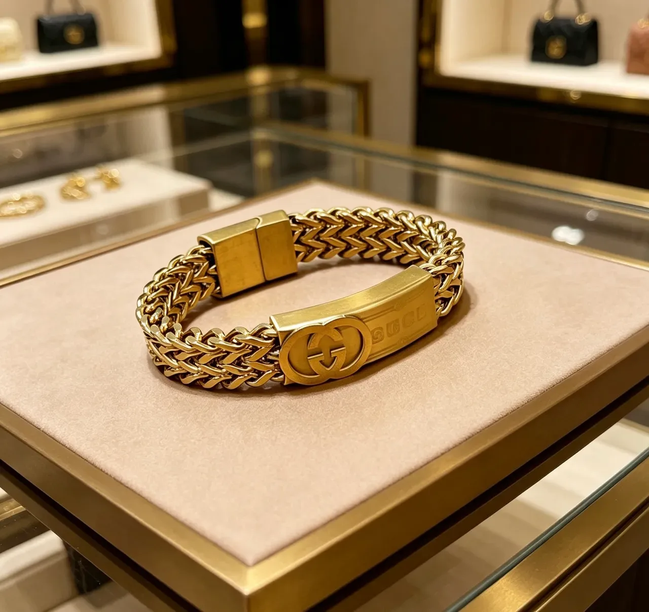 Gucci Iconic Chain Interlocking G Gold Bracelet 4