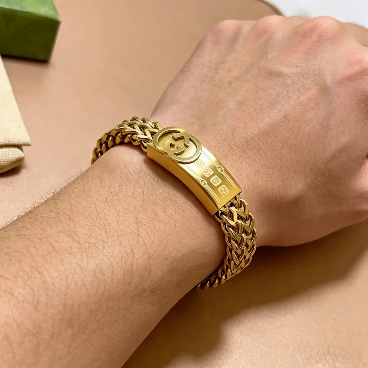 Gucci Iconic Chain Interlocking G Gold Bracelet 5