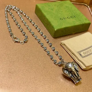 Gucci Interlocking G-Link 大象吊坠项链