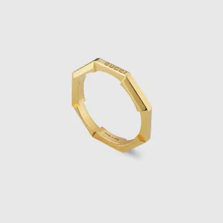 Gucci Octagon Gold-Tone Geometric Ring